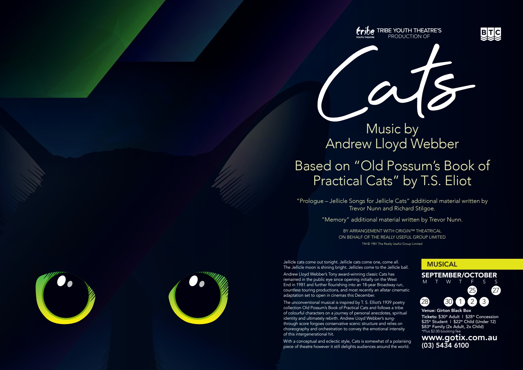Season 2020 · Tribe Youth Theatre’s Cats