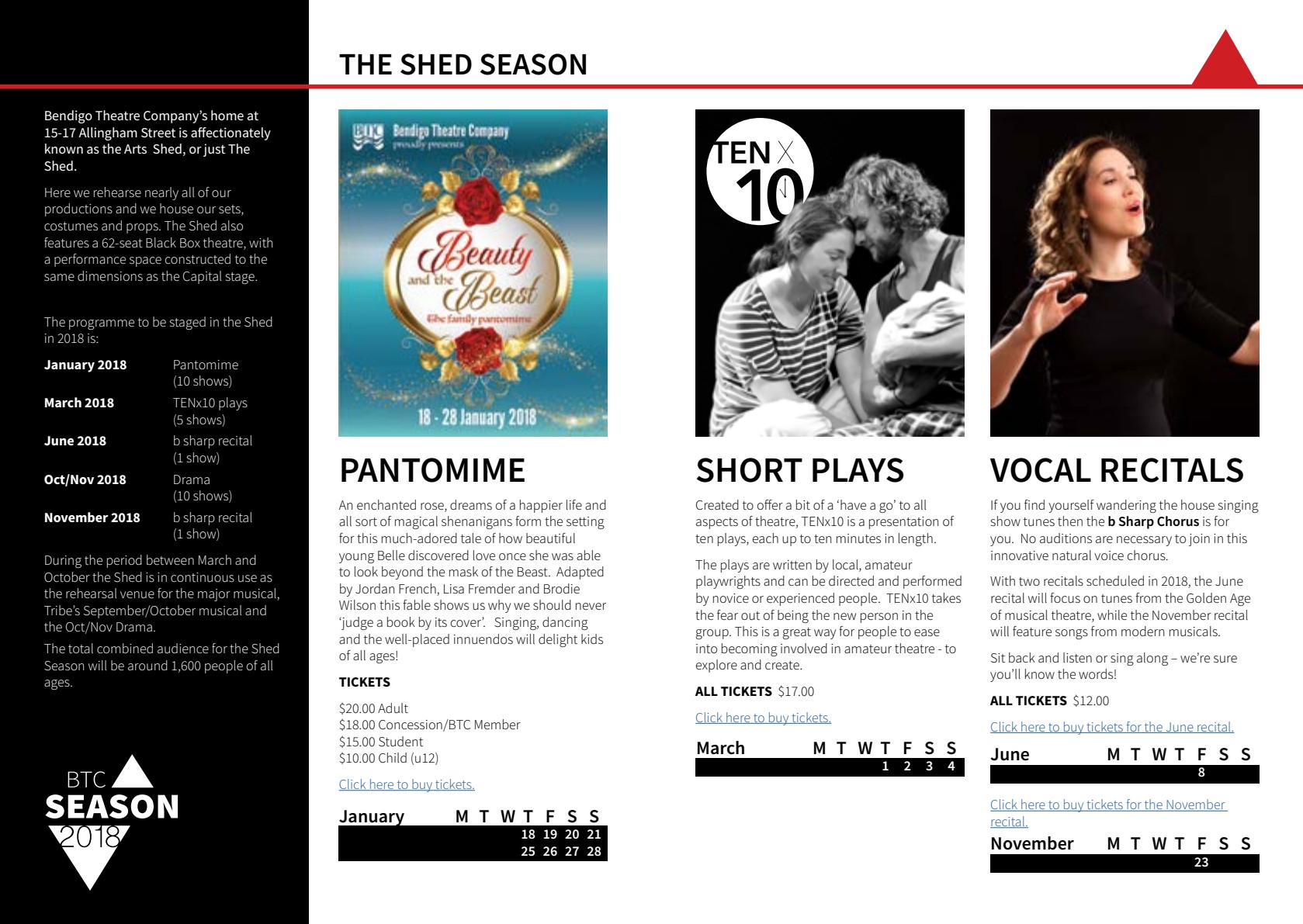 Season 2018 · the Shed programme
